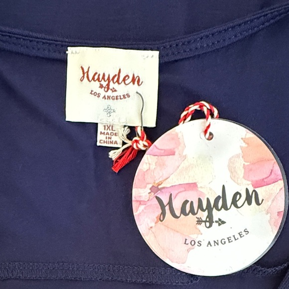 🎉SALE🎉Hayden Navy Blue Embroidered Tank Top - Picture 7 of 12